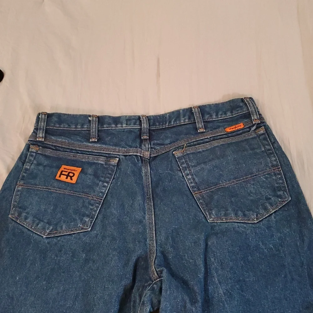Wrangler FR Riggs Workwear Mens  Blue Jeans sz 35 ×34